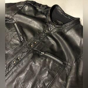 All saints leather shirt/jacket